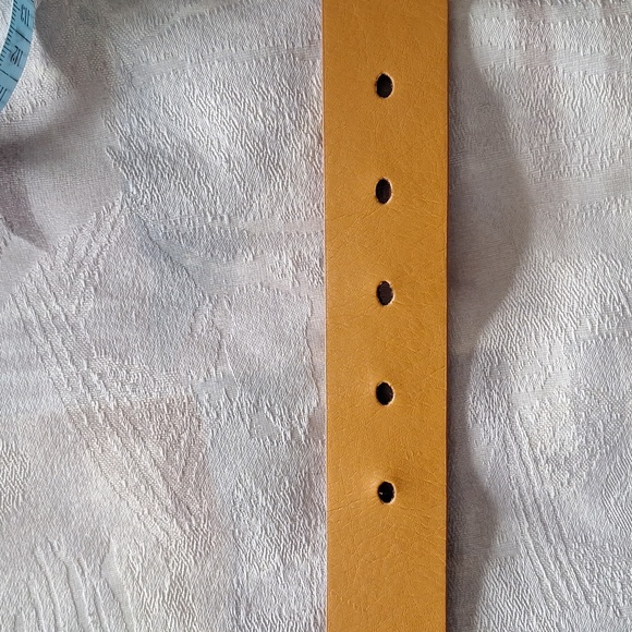 Genuine leather tan belt/ Tortoise shall buckle [L/M] - Picture 6 of 6